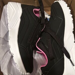 Skechers Black and Pink Women's Sneakers